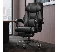 Chaise de bureau à dossier haut - Chaise de bureau ergonomique en cuir avec roulettes pour personnes lourdes - Chaise confortable pour adultes - Chaise d'ordinateur idéale