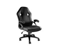 Chaise de gaming - TECTAKE - Fauteuil de bureau gamer GOODMAN ergnomique avec hauteur réglable et inclinaison - Noir