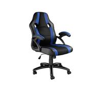 Chaise de bureau à forme ergonomique noir/bleu