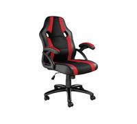 Chaise de bureau - TECTAKE - Fauteuil de direction gamer BENNY confortable avec hauteur réglable et inclinaison - Noir/Rouge