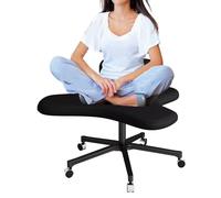 Chaise de bureau à pieds croisés pour les amateurs de yoga - Tabouret d'ordinateur réglable en hauteur pour différentes positions assises, chaise de bureau ergonomique