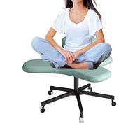 Chaise de bureau à pieds croisés - Tabouret d'ordinateur réglable en hauteur pour les amateurs de yoga, chaise ergonomique pour un confort tout au long de la journée
