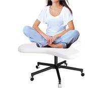 Chaise de bureau à pieds croisés - Tabouret ergonomique réglable en hauteur pour yoga, méditation et assise flexible