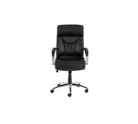 Toilinux - Chaise de bureau à roulettes Ben - Noir Noir G