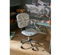 Chaise de bureau à roulettes Hanoï imprimé feuille TU