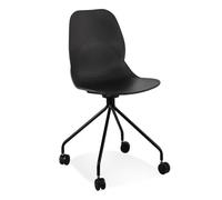 Chaise de Bureau à roulettes Marie 80cm Noir