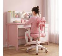 Chaise de bureau améliorée pour enfants, chaise de bureau réglable pour ordinateur, hauteur réglable, avec roues à 360 degrés, siège ergonomique pour enfants, double support dorsal, pour la maison