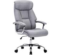 Chaise de bureau Amoiu, Chaise pivotante ergonomique, Fauteuil de direction en tissu avec roulettes et accoudoirs