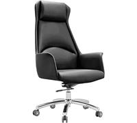 Chaise de bureau, angle réglable et chaise de bureau et de loisirs en fibre de cuir, dossier ergonomique, aspect classique, design à haute charge de charge, convient à divers bureaux