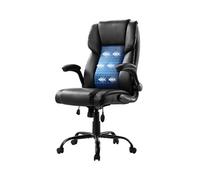VEVOR Chaise de bureau – Fauteuil ergonomique, accoudoirs rabattables, coussin lombaire, 136,08 kg