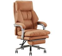 Chaise de bureau avec repose-pieds rétractable, inclinable et relevable réglable, fonction pivotante à 360° pour la maison ou le travail