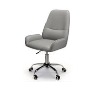 Chaise de bureau avec roulettes, pivotante à 360°, hauteur réglable de 86,4 à 95,2 cm, accoudoirs fixes, idéale pour la maison et le bureau