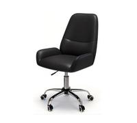 Chaise de bureau avec roulettes, pivotante à 360°, hauteur réglable de 86,4 à 95,2 cm, accoudoirs fixes, idéale pour la maison et le bureau