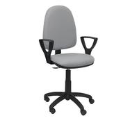 Chaise de bureau AYNA - accoudoirs fixes - Gris clair