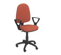 Chaise de bureau AYNA - accoudoirs fixes - Marron