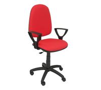 Chaise de bureau AYNA - accoudoirs fixes - Rouge