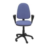 Chaise de bureau AYNA - accoudoirs fixes - Bleu clair