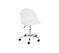 Atmosphera Chaise de bureau Geos bouclette blanche G