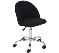 Chaise de bureau bouclette bleu encre Geos Bleu