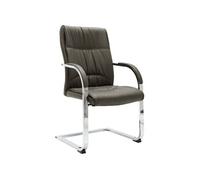 Chaise de bureau cantilever Gris Similicuir