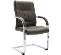 Chaise de bureau cantilever Gris Similicuir
