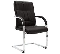 Chaise de Bureau Cantilever Noir Similicuir Fauteuil Siège Intérieur vidaXL