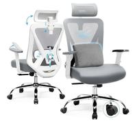 Chaise de bureau - Chaise Bureau Ergonomique - Appui-tête 3D - Support lombaire 3D - Accoudoirs réglables