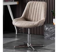 Chaise de Bureau, Chaise de Bureau de Bureau sans Bras - Chaise à Pattes, Pas de Roues - Chaise de vanité pivotante Confortable en Cuir PU - Chaise d'ordinateur Moderne pour la Maison - chaises de