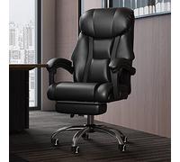 Chaise de Bureau, Chaise de Bureau exécutive avec Roues, Fauteuil de Bureau en Cuir Chaise Informatique inclinable, Chaise Confortable Adultes Chaise de Travail pour Personnes Lourdes (64x46-54cm