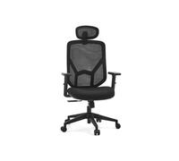 Chaise de bureau / chaise pivotante BLACORE tissu maillé/tissu noir