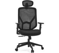 Chaise de bureau / chaise pivotante BLACORE tissu maillé/tissu noir mybuero Noir
