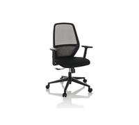 Chaise de bureau / chaise pivotante CARLOW I / maille / tissu noir hjh OFFICE Noir G
