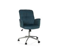 hjh OFFICE Chaise Home Office Moderne SOLAO 400 Chaise de Bureau à roulettes, Fonction Bascule, réglable en Hauteur, rembourrée, pétrole