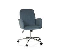 Chaise de bureau / Chaise pivotante / Chaise coque SOLAO CORD tissu menthe