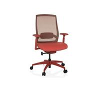 HJH Office – Chaise de bureau ergonomique – Assise et soutien lombaire réglables – Rouge