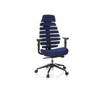 Chaise de bureau / Chaise pivotante ERGO LINE II PRO tissu bleu