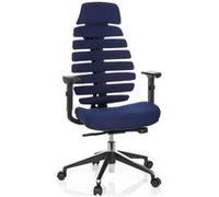 Chaise de bureau / Chaise pivotante ERGO LINE II PRO tissu bleu hjh OFFICE Bleu G