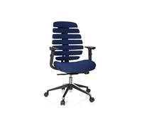 Chaise de bureau / Chaise pivotante ERGO LINE II tissu bleu