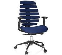 Chaise de bureau / Chaise pivotante ERGO LINE II tissu bleu hjh OFFICE Bleu G
