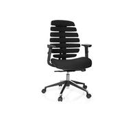 Chaise de bureau / Chaise pivotante ERGO LINE II tissu noir