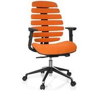 Chaise de bureau / Chaise pivotante ERGO LINE II tissu orange hjh OFFICE Orange G