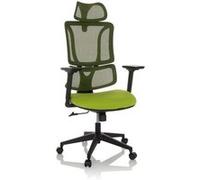 Chaise de bureau / chaise pivotante ERGOMY assise tissu / dossier résille vert mybuero Vert G