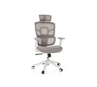 Chaise de bureau / chaise pivotante ERGOMY I W assise tissu / dossier résille gris