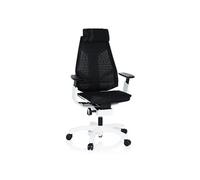 Chaise de bureau / chaise pivotante GENIDIA PRO WHITE tissu maille noir Noir G