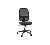 Chaise de bureau / chaise pivotante Minoro B assise tissu / dossier tissu maille noir / noir