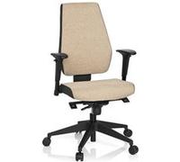 Chaise de bureau / Chaise pivotante PRO-TEC 500 tissu gris foncé/beige hjh OFFICE Beige G