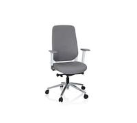 Chaise de bureau / chaise pivotante T4 WHITE tissu gris