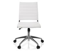 Chaise De Bureau / Chaise Pivotante Trisha Simili Cuir Blanc Hjh Office Blanc