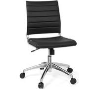 Chaise de bureau / Chaise pivotante TRISHA simili cuir noir hjh OFFICE Noir G