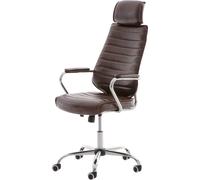 Chaise de bureau CLP Rako avec mécanisme de basculement et roulettes à roulement facile,rouge bordeaux